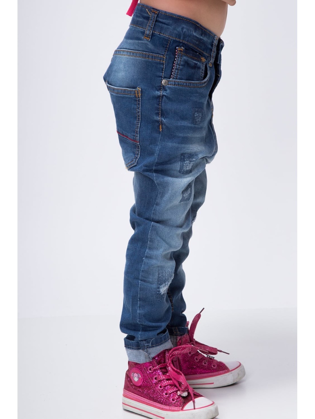 Denim trousers with a lowered crotch NDZ2000 - Online store - Boutique